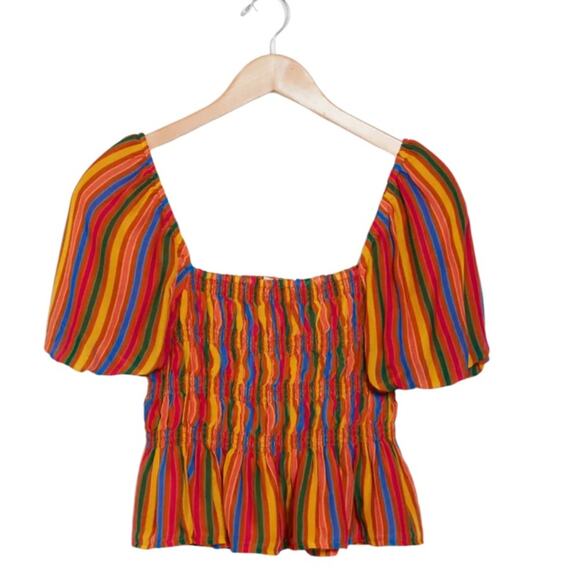 MOTHER The Hey Now Stripe Top Size Medium NWT - Picture 3 of 5